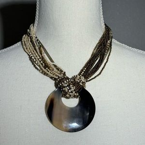 Multicolor lobster clasp with multi stranded beads